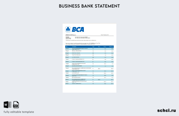 цифровая загрузка заявления об организации BCA Bank в формате Word и PDF шаблона
